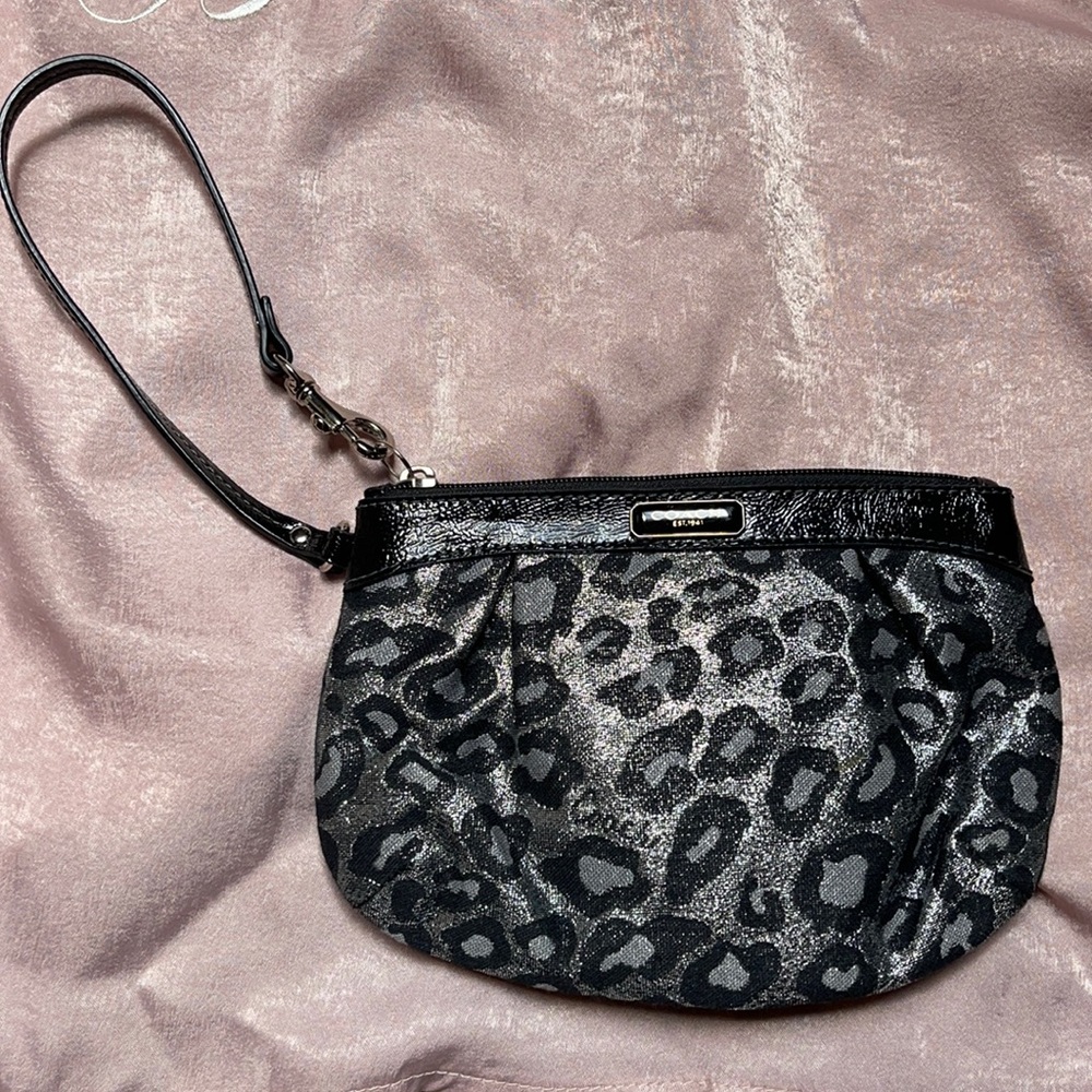 Leopard Coach wristlet